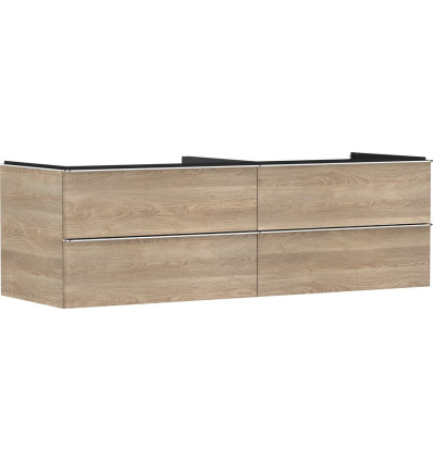 Szafka pod umywalkę nablatową z 4 szufladami 1560/550, Naturalny Dąb Xelu Q Hansgrohe (54092000)