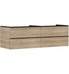 Szafka pod umywalkę nablatową z 4 szufladami 1560/550, Naturalny Dąb Xelu Q Hansgrohe (54092670)