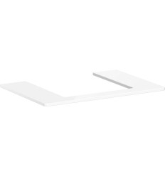 Blat 780/550 z wycięciem na środku pod umywalkę wpuszczaną, szlifowaną 500/480 Biały Błyszczący Xelu Q Hansgrohe (54094050)