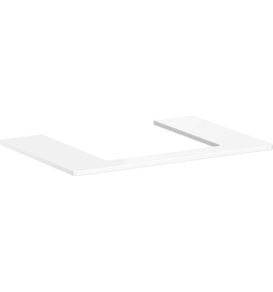 Blat 780/550 z wycięciem na środku pod umywalkę wpuszczaną, szlifowaną 500/480 Biały Błyszczący Xelu Q Hansgrohe (54094050)