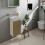 Szafka pod małą umywalkę wiszącą z drzwiami prawymi 340/245, Piaskowy Beż Matowy Xevolos E Hansgrohe (54170390)
