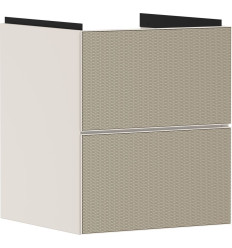 Szafka pod małą umywalkę wiszącą z 2 szufladami 480/475, Piaskowy Beż Matowy Xevolos E Hansgrohe (54173390)