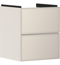 Szafka pod małą umywalkę wiszącą z 2 szufladami 480/475, Piaskowy Beż Matowy Xevolos E Hansgrohe (54173790)
