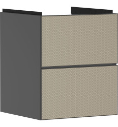 Szafka pod małą umywalkę wiszącą z 2 szufladami 480/475, Szary Łupek Matowy Xevolos E Hansgrohe (54174390)