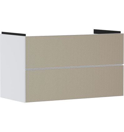 Szafka pod umywalkę wiszącą z 2 szufladami 980/475, Biały Matowy Xevolos E Hansgrohe (54181390)