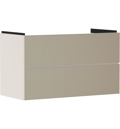 Szafka pod umywalkę wiszącą z 2 szufladami 980/475, Piaskowy Beż Matowy Xevolos E Hansgrohe (54182390)