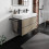 Szafka pod umywalkę wiszącą z 2 szufladami 980/475, Szary Łupek Matowy Xevolos E Hansgrohe (54183390)