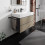 Szafka pod umywalkę wiszącą z 2 szufladami 980/475, Szary Łupek Matowy Xevolos E Hansgrohe (54183390)
