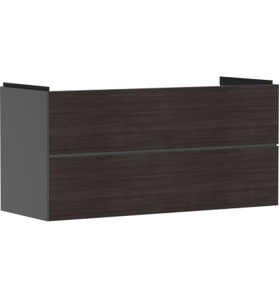 Szafka pod umywalkę wiszącą z 2 szufladami 1180/475, Szary Łupek Matowy Xevolos E Hansgrohe (54186730)
