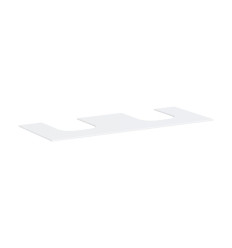Blat 1370/550 z wycięciami pod 2 umywalki wpuszczane, szlifowaną Biały Matowy Xevolos E Hansgrohe (54207700)