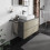 Blat 980/550 z wycięciem na środku pod umywalkę wpuszczaną, szlifowaną Szary Łupek Matowy Xevolos E Hansgrohe (54209760)