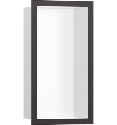 Wnęka ścienna 300/150 szczotkowany XtraStoris czarny chrom szczotkowany Hansgrohe (56096340)