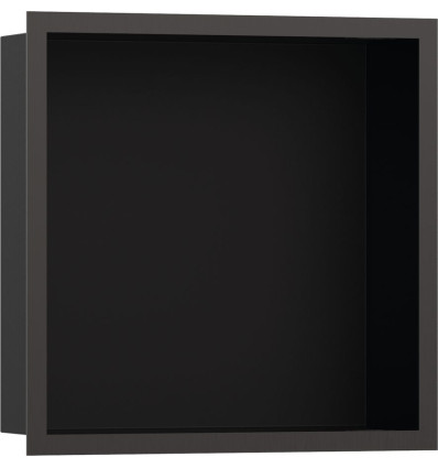 Wnęka ścienna 300/300 szczotkowany XtraStoris czarny chrom szczotkowany Hansgrohe (56098340)