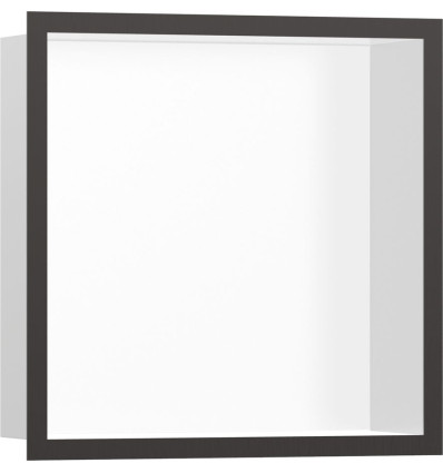 Wnęka ścienna 300/300 szczotkowany XtraStoris czarny chrom szczotkowany Hansgrohe (56099340)