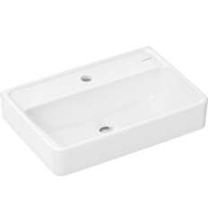 Umywalka wisząca Compact 550/370 z otworem na baterię, bez przelewu Biały Xanuia Q Hansgrohe (60211450)