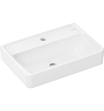 Umywalka wisząca Compact 550/370 z otworem na baterię, bez przelewu Biały Xanuia Q Hansgrohe (60211450)