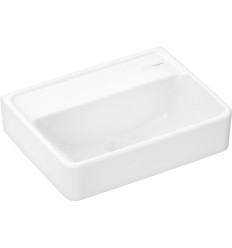 Mała umywalka wisząca 450/340 bez otworu na baterię bez przelewu Biały Xanuia Q Hansgrohe (60231450)