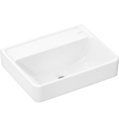 Mała umywalka wisząca 500/390 bez otworu na baterię bez przelewu Biały Xanuia Q Hansgrohe (60234450)