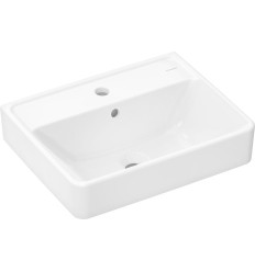 Mała umywalka wisząca 500/390 z otworem na baterię z przelewem SmartClean Biały Xanuia Q Hansgrohe (61008450)