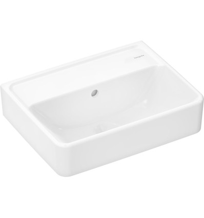 Mała umywalka wisząca 450/340 bez otworu na baterię z przelewem SmartClean Biały Xanuia Q Hansgrohe (61140450)