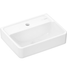Mała umywalka wisząca 450/340 z otworem na baterię bez przelewu SmartClean Biały Xanuia Q Hansgrohe (61141450)