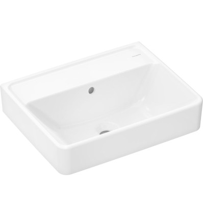 Mała umywalka wisząca 500/390 bez otworu na baterię z przelewem SmartClean Biały Xanuia Q Hansgrohe (61143450)