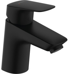 Jednouchwytowa bateria umywalkowa 70 z kompletem odpływowym Push-Open Czarny Matowy Logis Hansgrohe (71077670)