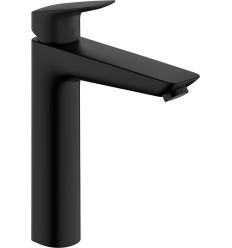 Jednouchwytowa bateria umywalkowa 190 z kompletem odpływowym z cięgłem Czarny Matowy Logis Hansgrohe (71090670)