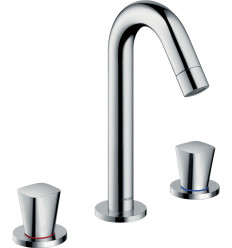 3-otworowa bateria umywalkowa 150 z kompletem odpływowym z cięgłem Chrom Logis Hansgrohe (71133000)