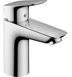 Bateria umywalkowa 100 z metalowym korkiem z cięgłem Chrom Logis Hansgrohe (71171000)