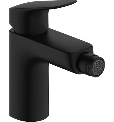 Bateria bidetowa 100 z korkiem z cięgłem Czarny Matowy Logis Hansgrohe (71200670)