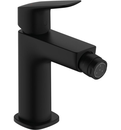 Bateria bidetowa 110 Fine z korkiem z cięgłem Czarny Mat Logis Hansgrohe (71201670)
