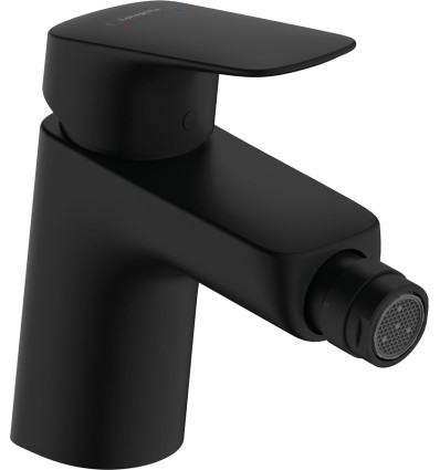 Bateria bidetowa 70 z korkiem z cięgłem Czarny Mat Logis Hansgrohe (71204670)