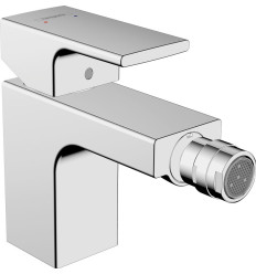 Jednouchwytowa bateria bidetowa z kompletem odpływowym z cięgłem Chrom Vernis Shape Hansgrohe (71211000)