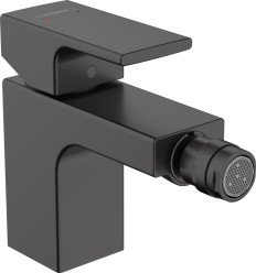 Jednouchwytowa bateria bidetowa z kompletem odpływowym z cięgłem Czarny Matowy Vernis Shape Hansgrohe (71211670)