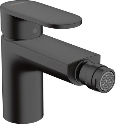 Jednouchwytowa bateria bidetowa z metalowym kompletem odpływowym z cięgłem Czarny Matowy Vernis Blend Hansgrohe (71218670)