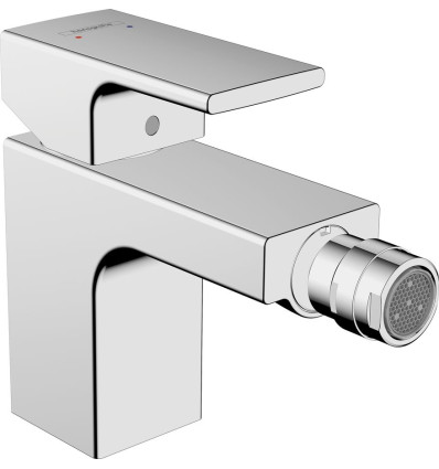 Jednouchwytowa bateria bidetowa z metalowym kompletem odpływowym Chrom Vernis Shape Hansgrohe (71219000)