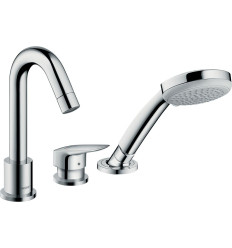 Bateria nawannowa 3-otworowa Secuflex Chrom Logis Hansgrohe (71310000)