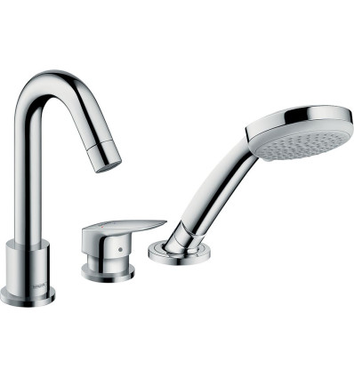 Bateria nawannowa 3-otworowa Secuflex Chrom Logis Hansgrohe (71310000)