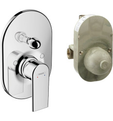 Podtynkowa bateria wannowa z element podstawowym Chrom Vernis Shape Hansgrohe (71472000)