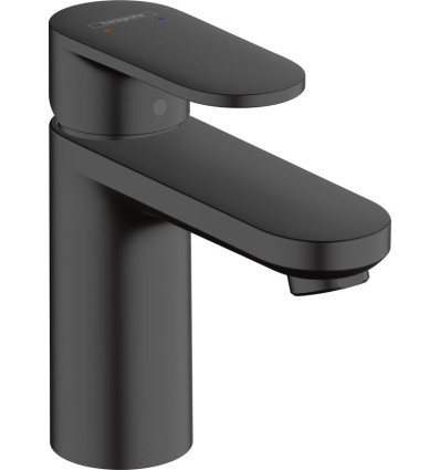 Jednouchwytowa bateria umywalkowa 100 z kompletem odpływowym z cięgłem Czarny Matowy Vernis Blend Hansgrohe (71551670)