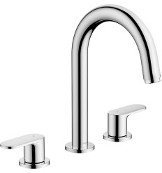 3-otworowa bateria umywalkowa z kompletem odpływowym z cięgłem Chrom Vernis Blend Hansgrohe (71553000)