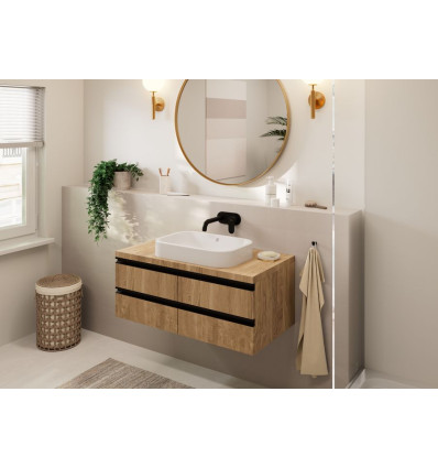 Jednouchwytowa bateria umywalkowa z wylewką 20,7 cm, ścienna, podtynkowa Czarny Matowy Vernis Blend Hansgrohe (71576670)