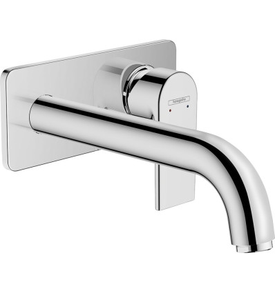 Jednouchwytowa bateria umywalkowa z wylewką 20,7 cm, ścienna, podtynkowa Chrom Vernis Shape Hansgrohe (71578000)