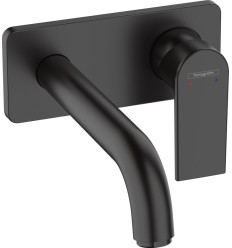 Jednouchwytowa bateria umywalkowa z wylewką 20,7 cm, ścienna, podtynkowa Czarny Matowy Vernis Shape Hansgrohe (71578670)