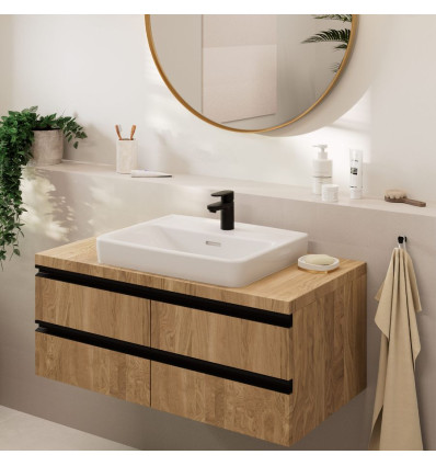 Jednouchwytowa bateria umywalkowa 70 CoolStart z kompletem odpływowym Push-Open Czarny Matowy Vernis Blend Hansgrohe (71598670)