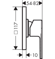 Bateria prysznicowa podtynkowa Vernis Shape chrom Hansgrohe (71662000)