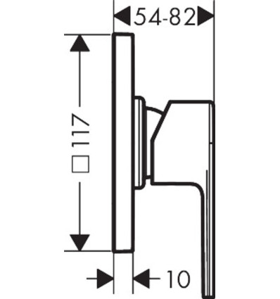 Bateria prysznicowa podtynkowa Vernis Shape chrom Hansgrohe (71662000)