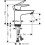 Bateria umywalkowa 80 z korkiem Talis E chrom Hansgrohe (71701000)