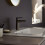 Bateria umywalkowa 110 z korkiem Talis E czarny chrom szczotkowany Hansgrohe (71710340)